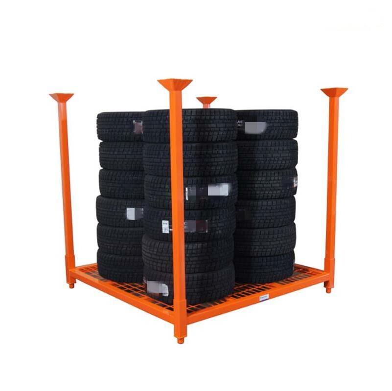 Heavy Duty Warehouse System Stack Rack Tyre Metal Pallet  Stillage Shelf