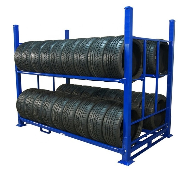 Heavy Duty Warehouse System Stack Rack Tyre Metal Pallet  Stillage Shelf