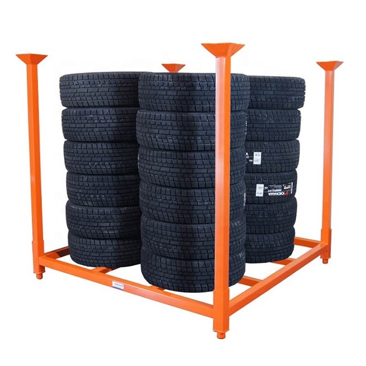 Heavy Duty Warehouse System Stack Rack Tyre Metal Pallet  Stillage Shelf