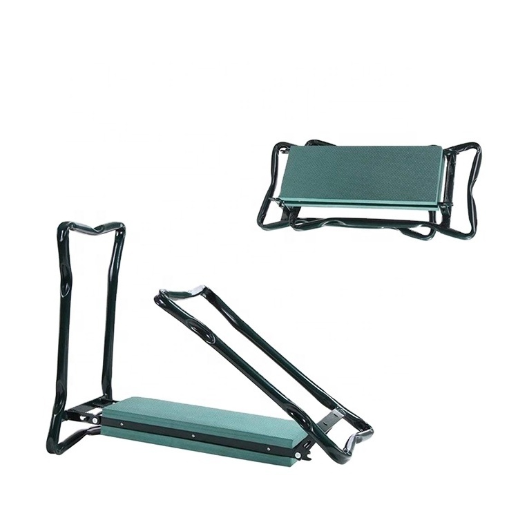 2-in-1 garden tool seat steel frame EVA foam folding seat kneeler stool garden kneeler seat