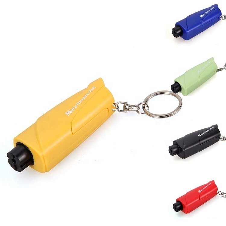 Portable Compact Window Breaker Safety Hammer Seat Belt Cutter Key Chain Car Emergency Rescue Escape Tool