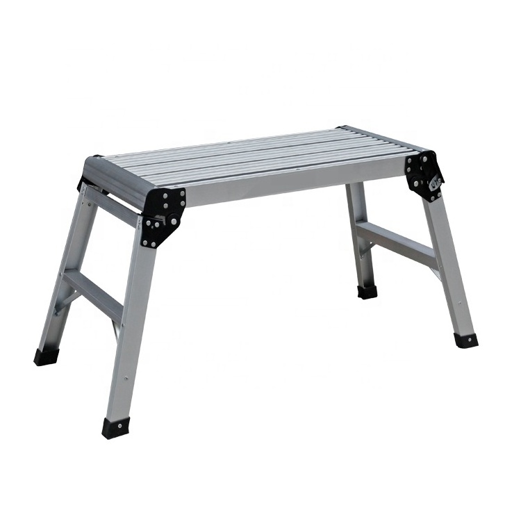 Aluminum Folding Washing Car Tools Working Platform Step Stools Lightweight Folding Bench