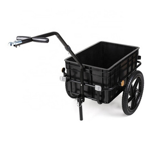 Foldable Metal Plastic Motorcycle Bike Bicycle Trailer Cargo Utility Tray Hand Wagon Luggage Storage Stroller