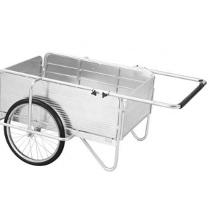 Utility Aluminum Folding Garden Cart With 2  Wheels Yard Trailer For Garden