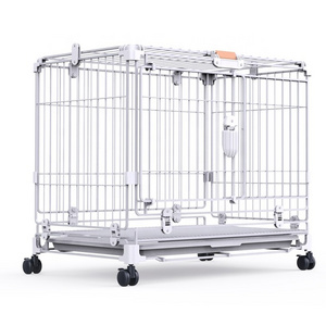 Heavy Duty Homey Medium Metal Open Top Dog Crate Cage Indoor Outdoor Pet Animal Kennel with caster and Tray