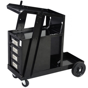 Safety Welding Cart Four Drawer Welder Tool Cabinet Tool Trolley with Handle