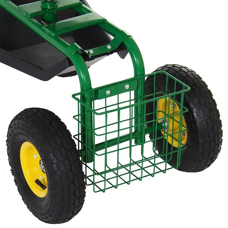 Garden Wheeled movable rolling stool Garden Rolling Work Seat Cart garden tractor work seat