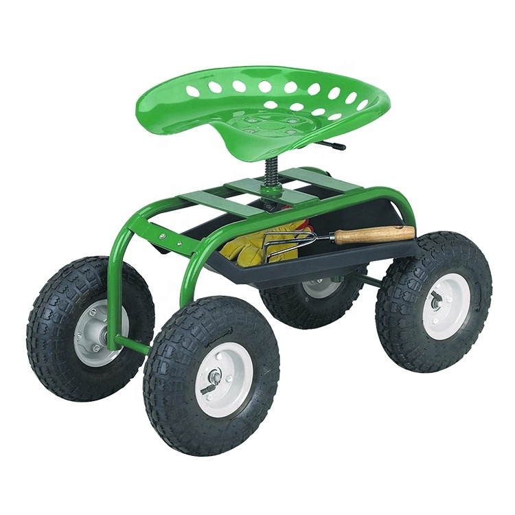 Garden Wheeled movable rolling stool Garden Rolling Work Seat Cart garden tractor work seat