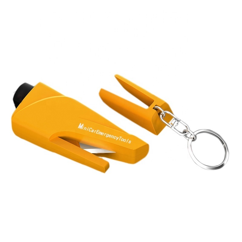 Portable Compact Window Breaker Safety Hammer Seat Belt Cutter Key Chain Car Emergency Rescue Escape Tool