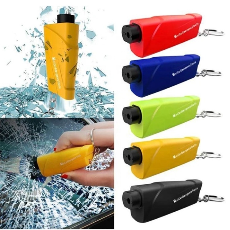 Portable Compact Window Breaker Safety Hammer Seat Belt Cutter Key Chain Car Emergency Rescue Escape Tool