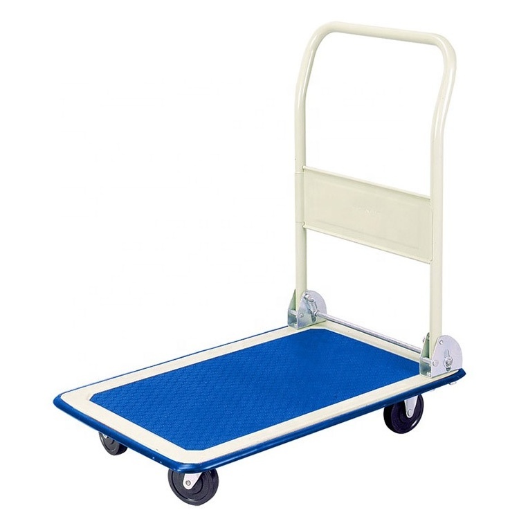 Multipurpose 150 300kgs load  steel sack truck  Hand Push Cart  Foldable platform trolley for Shopping Warehouse Logistics