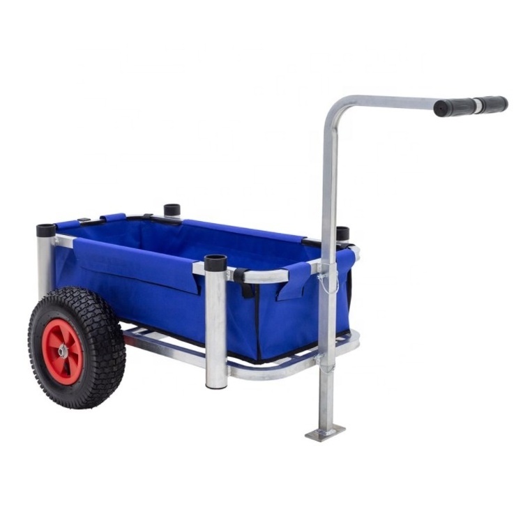 Camping Aluminum Fish Trolley light weight Beach Large Balloon Wheeled Carp Fishing Cart