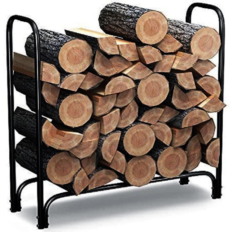 custom outdoor Folding firewood stand with cover Extensible firewood log rack/Luggage carrier cart with 4 wheels