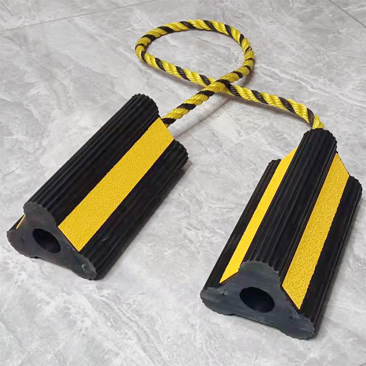 Rubber Heavy Duty Aircraft Car Boat Truck RV long connecting rope trailer wheel chock block