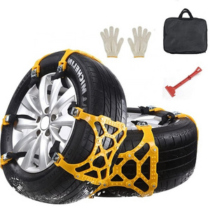 High Quality Emergency 6pcs Car Vehicle Snow Tire Chain Security Tyres Wheels Plastic Universal Wheel Winter Snow Chain