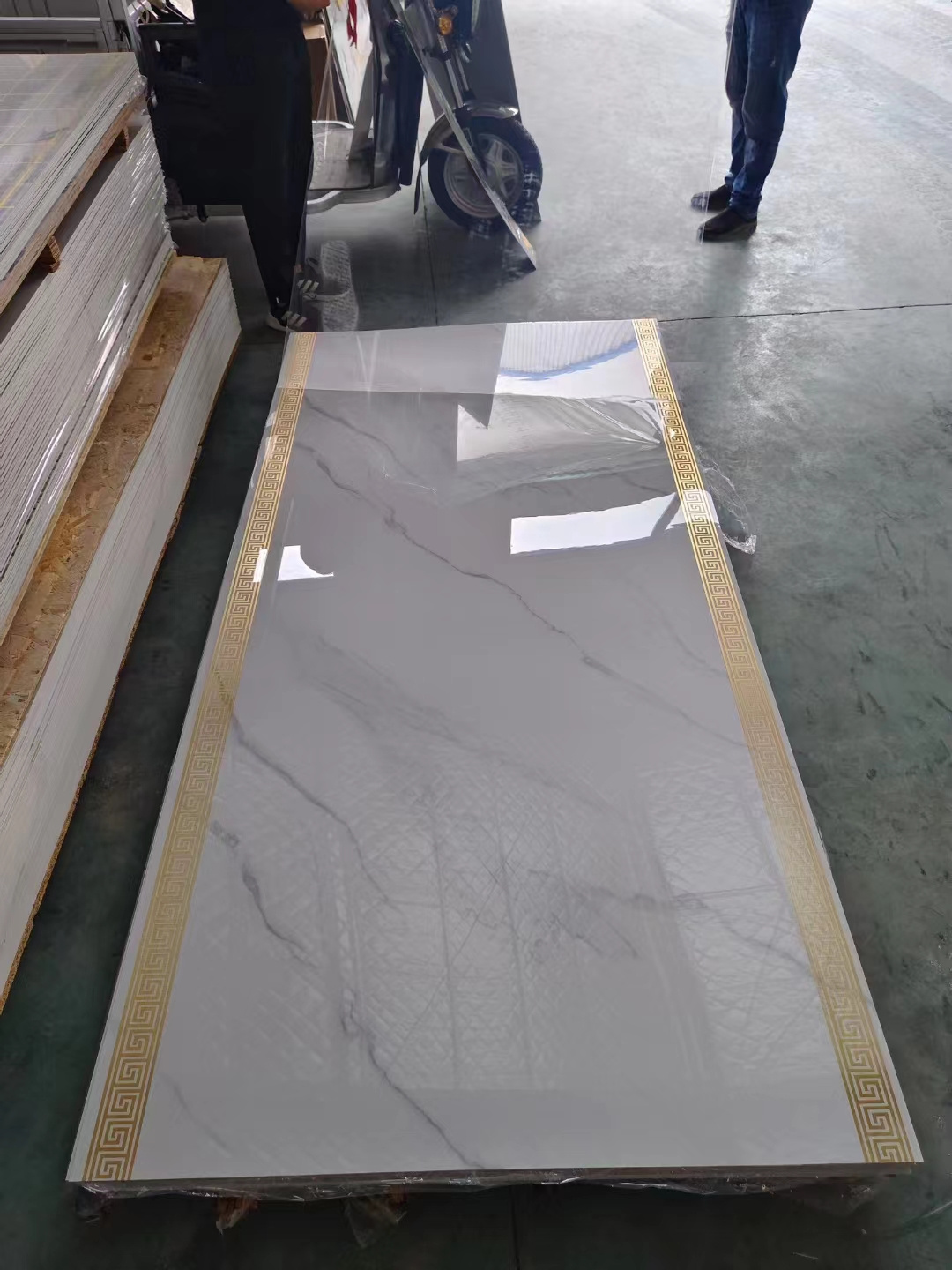 4*8 FEET The New High Light Density PVC Marble Board Stone Plastic UV Plate Wall Panel