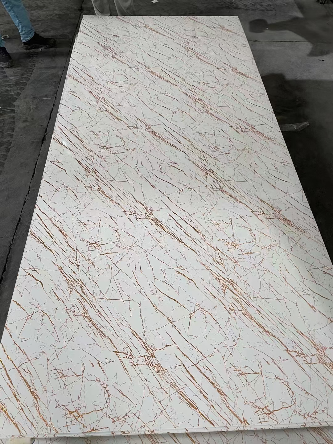 Chinese Manufacturer 1220x2440mm 3mm pvc marble sheet uv coating wall panel sheet