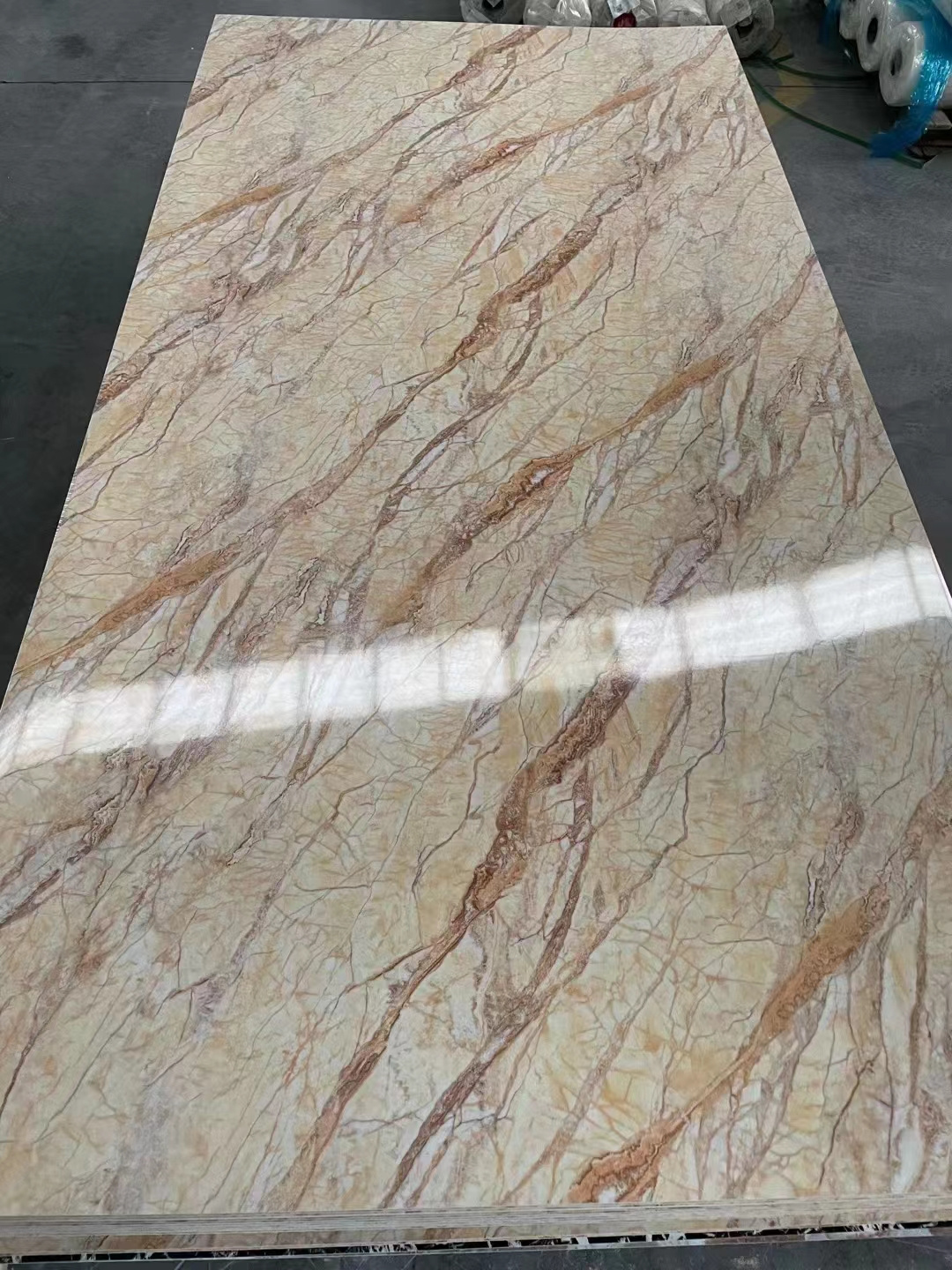 Chinese Manufacturer 1220x2440mm 3mm pvc marble sheet uv coating wall panel sheet