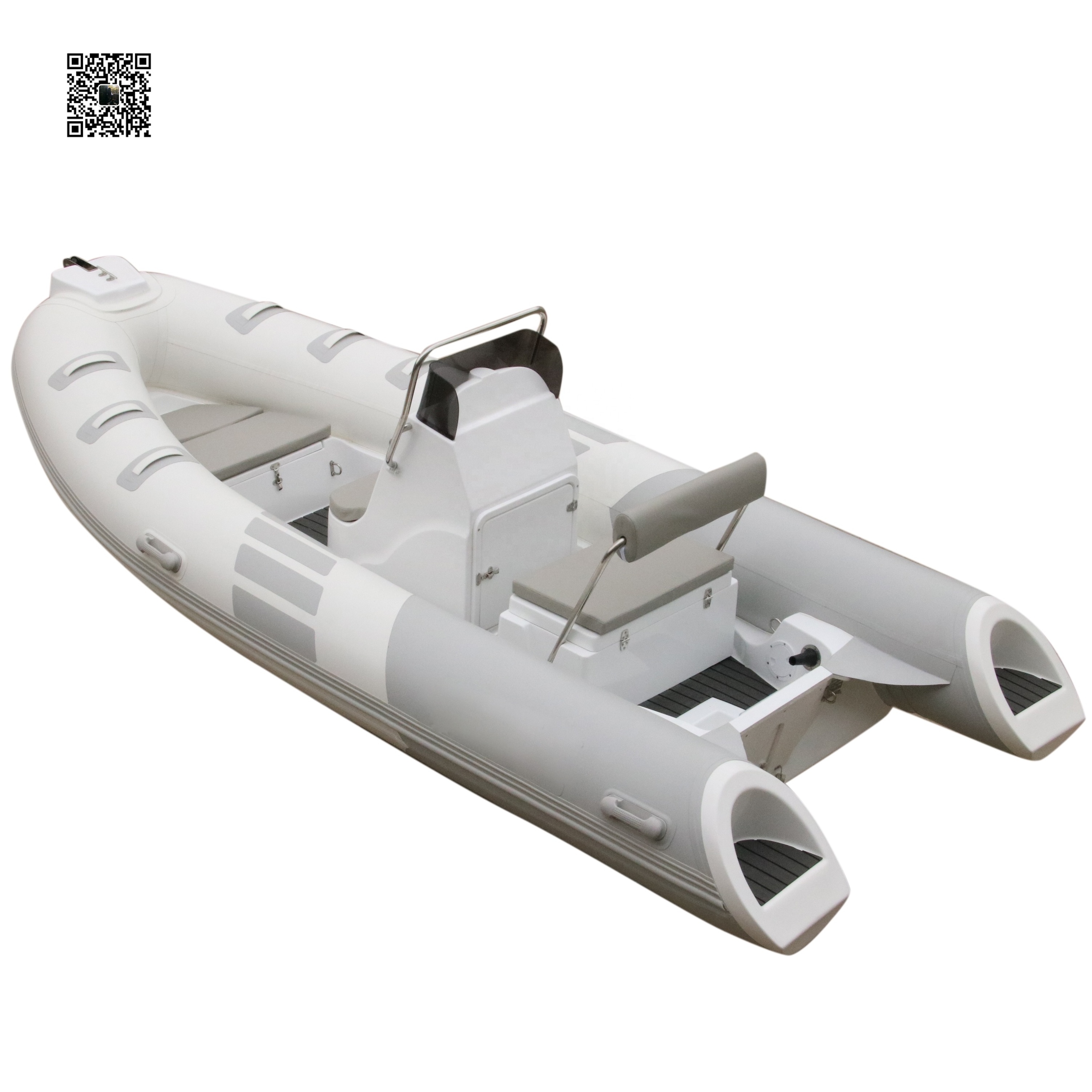 Goboat RIB520 5.2M 17ft Goethe Boat Hull Center Console & Bench Seat Air Inflatable Fishing RIB Boats Aluminum boat For Sale