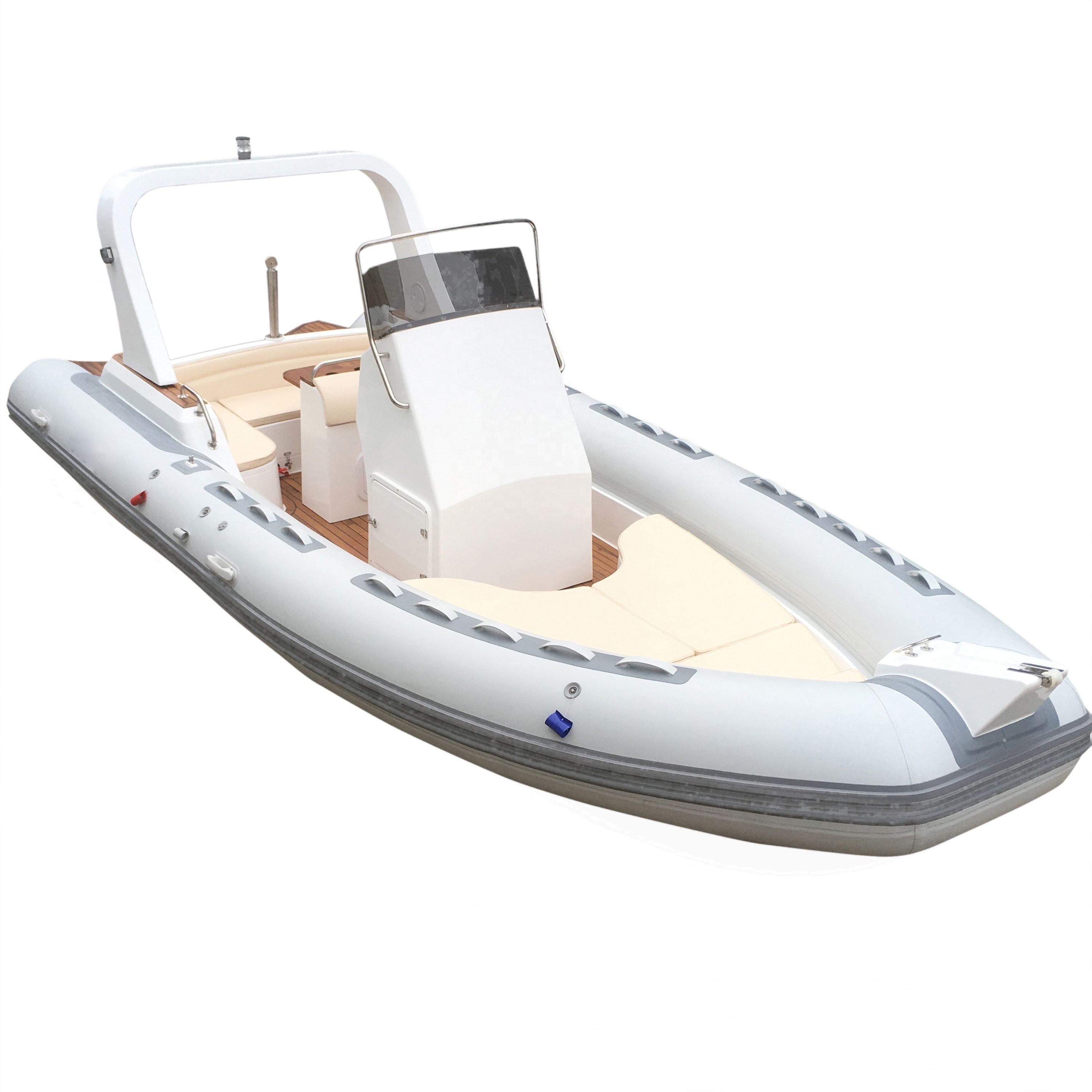 Goboat RIB680B 6.8M 22.5ft Fiberglass Hull Korean PVC Inflatable Boat Luxury Passenger Rubber Boat For Sale RIB680B