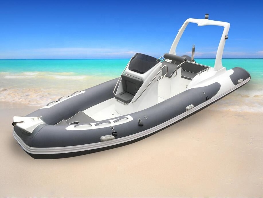 Goboat RIB580 5.8M 19Ft Goethe Factory 5.8m Rib Boat Rubber Inflatable Orca Hypalon Boat With Glass Bottom For Sale RIB580