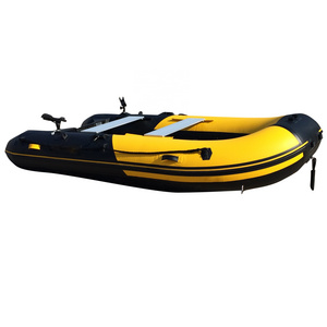 Goethe 11.8ft  GTS360 Yellow  Inflatable Pvc Boat With Round Rear  Luxury Boat Yacht Aluminum House For Sale