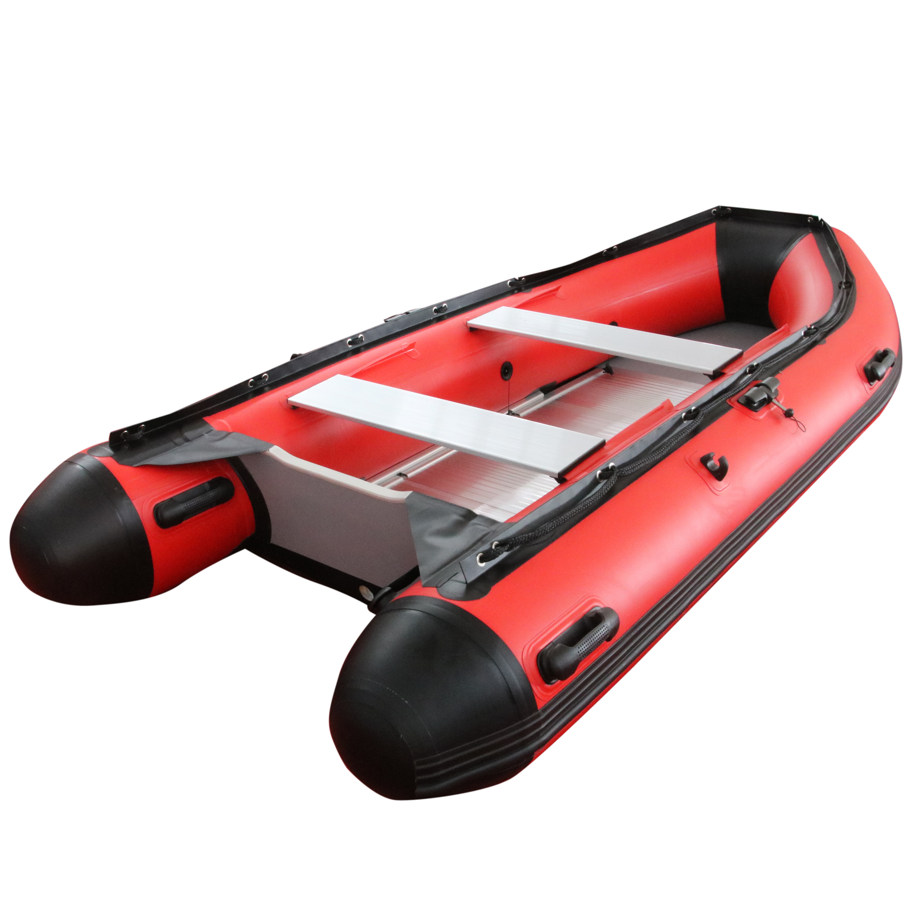 High Quality Solarmarine 4 Person Wood Floor Fishing Inflatable Row Boat With Motor