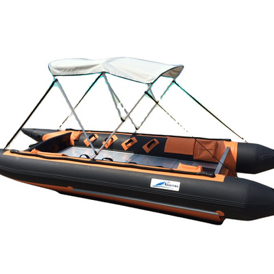 Goethe 15.7ft 480cm GTG480 Small  aluminium catamaran Electric motor pontoon boat with Enclosure Side Curtains for sale