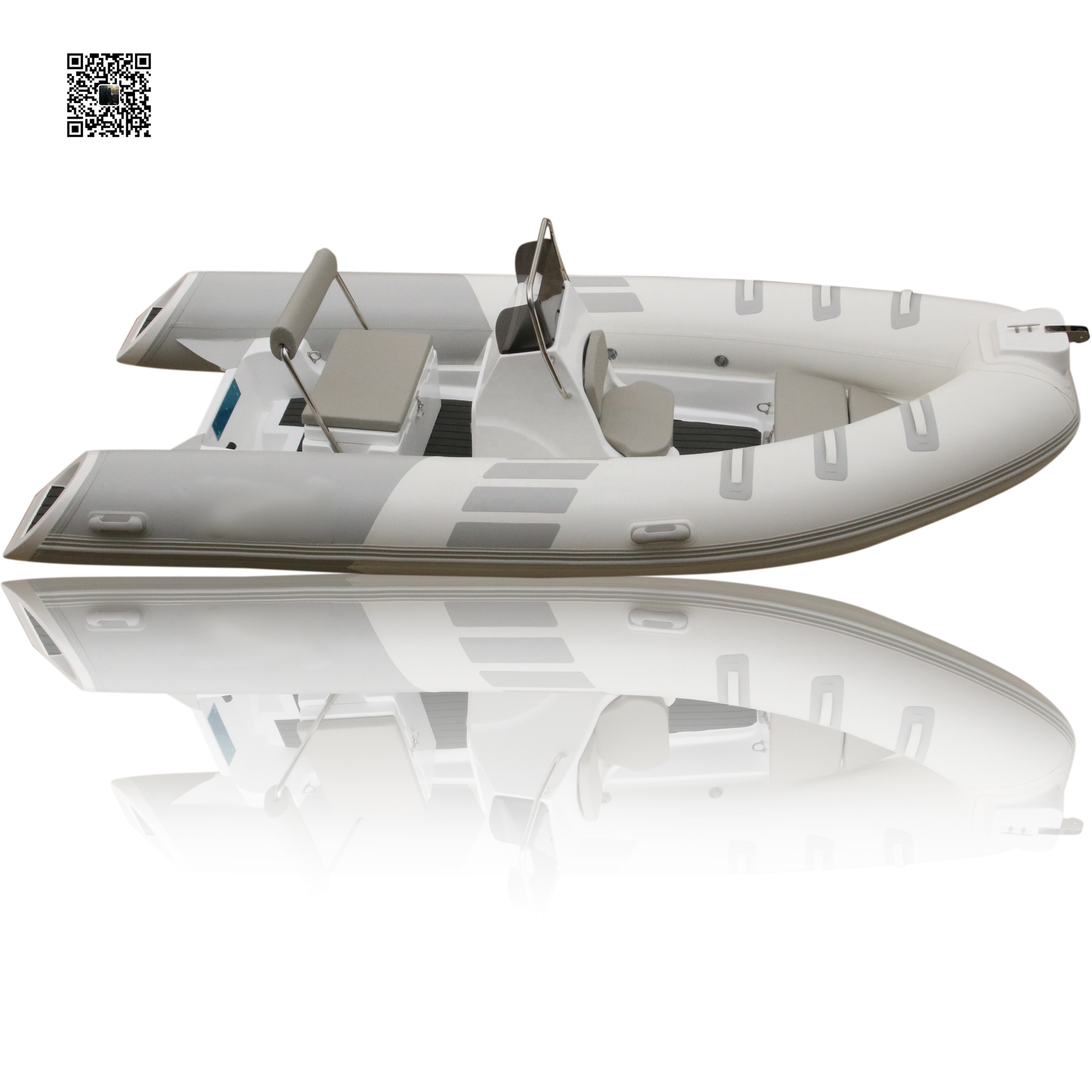 Goboat RIB520 5.2M 17ft Goethe Boat Hull Center Console & Bench Seat Air Inflatable Fishing RIB Boats Aluminum boat For Sale