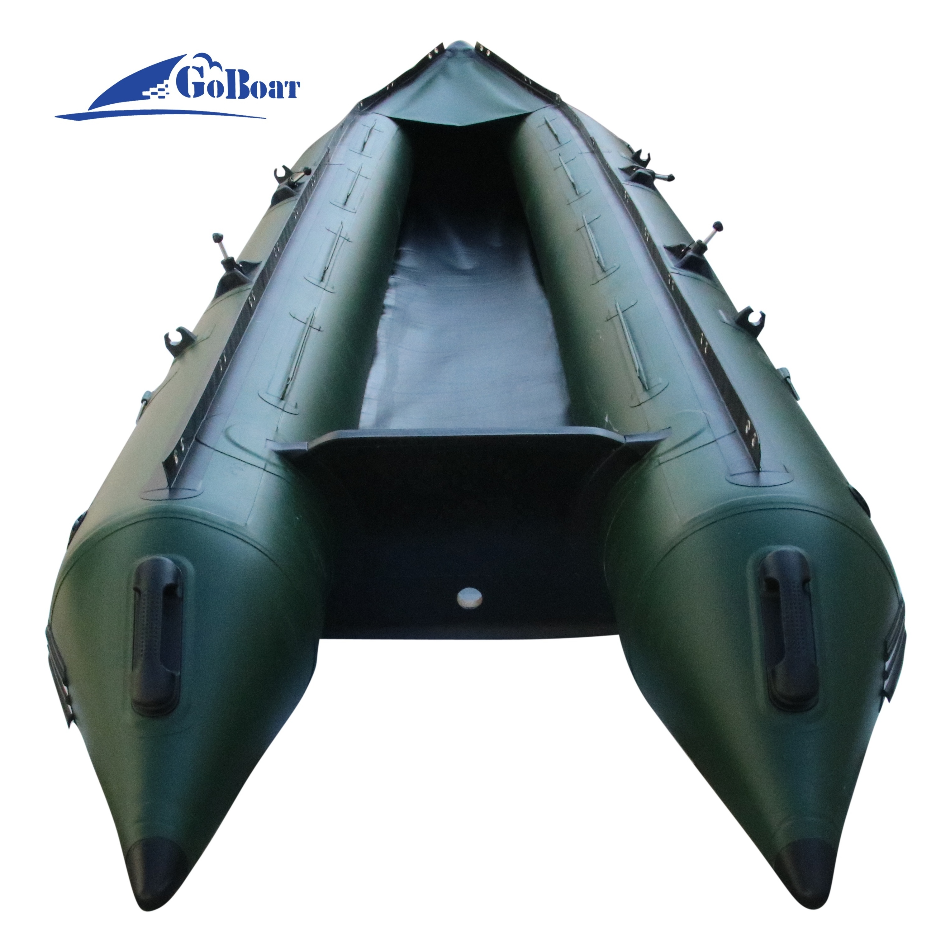 Goethe Goboat GTK420 14ft 3 People Inflatable PVC Kayaks Fishing Surfing Drifting Rowing Boat