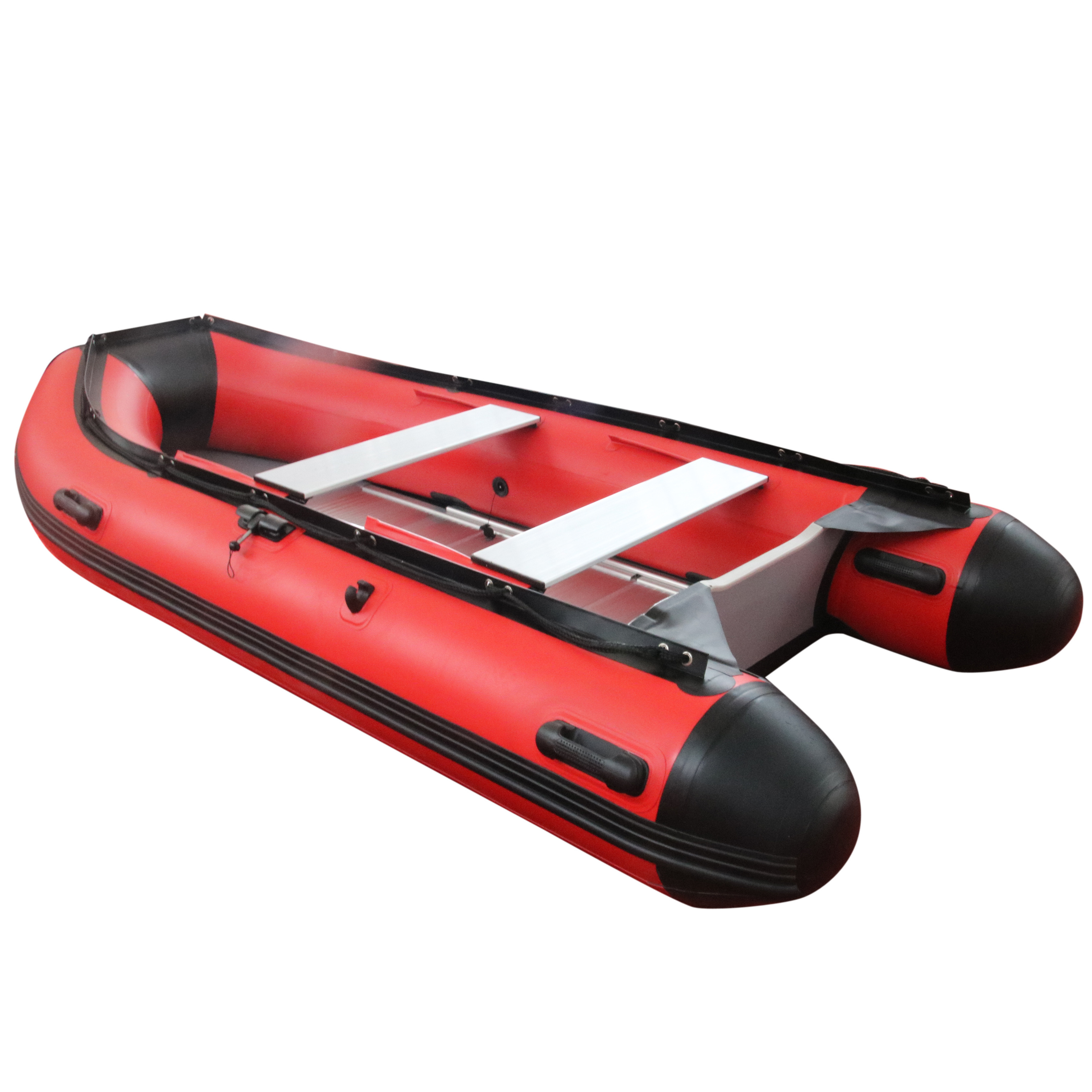 High Quality Solarmarine 4 Person Wood Floor Fishing Inflatable Row Boat With Motor