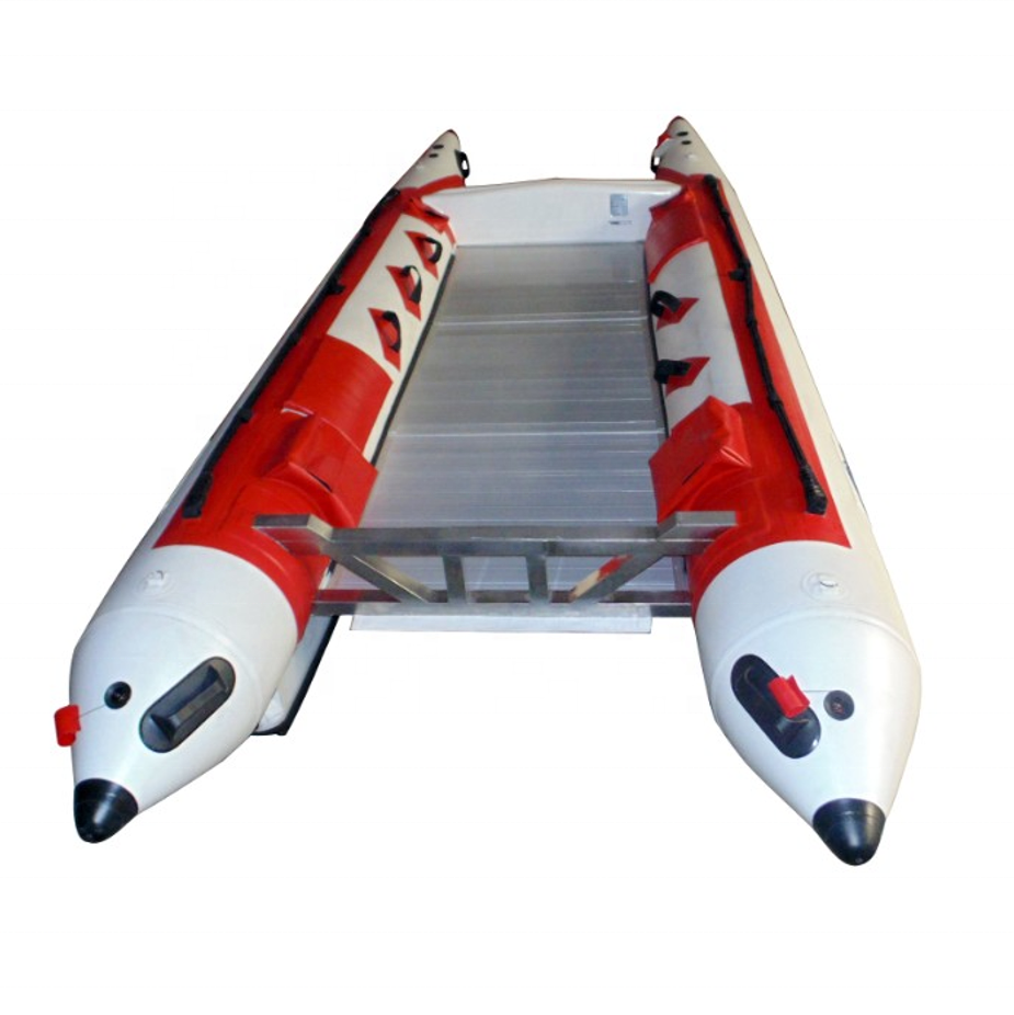 14.1ft Goethe Goboat GTG430  Inflatable Fishing Rowing catamaran With Aluminum Boat  Fishing