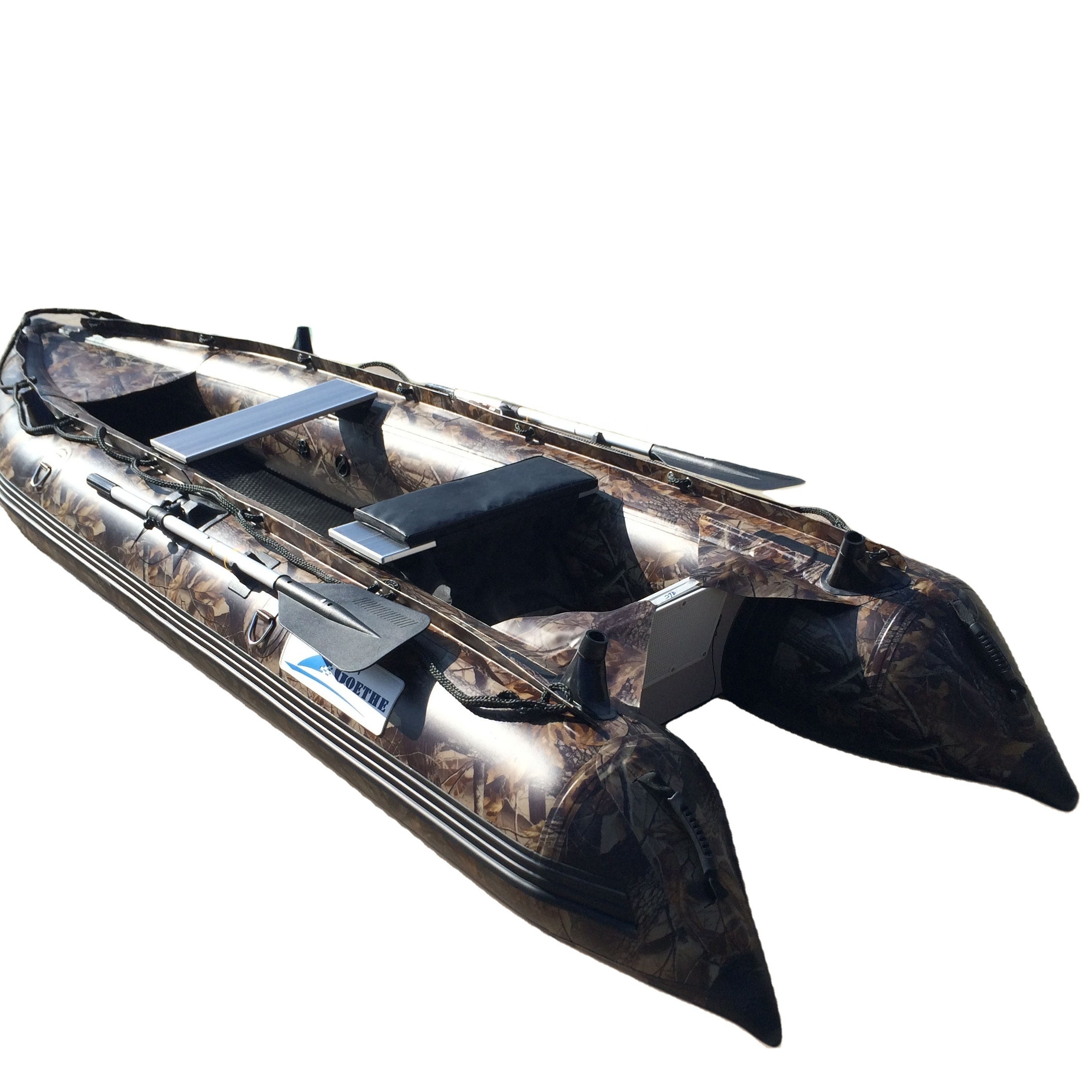 Goethe Goboat GTK370 12ft Whitewater Camo Inflatable Boat Fishing Kayak Drop Stitch Kayak Aluminum Boat Seat