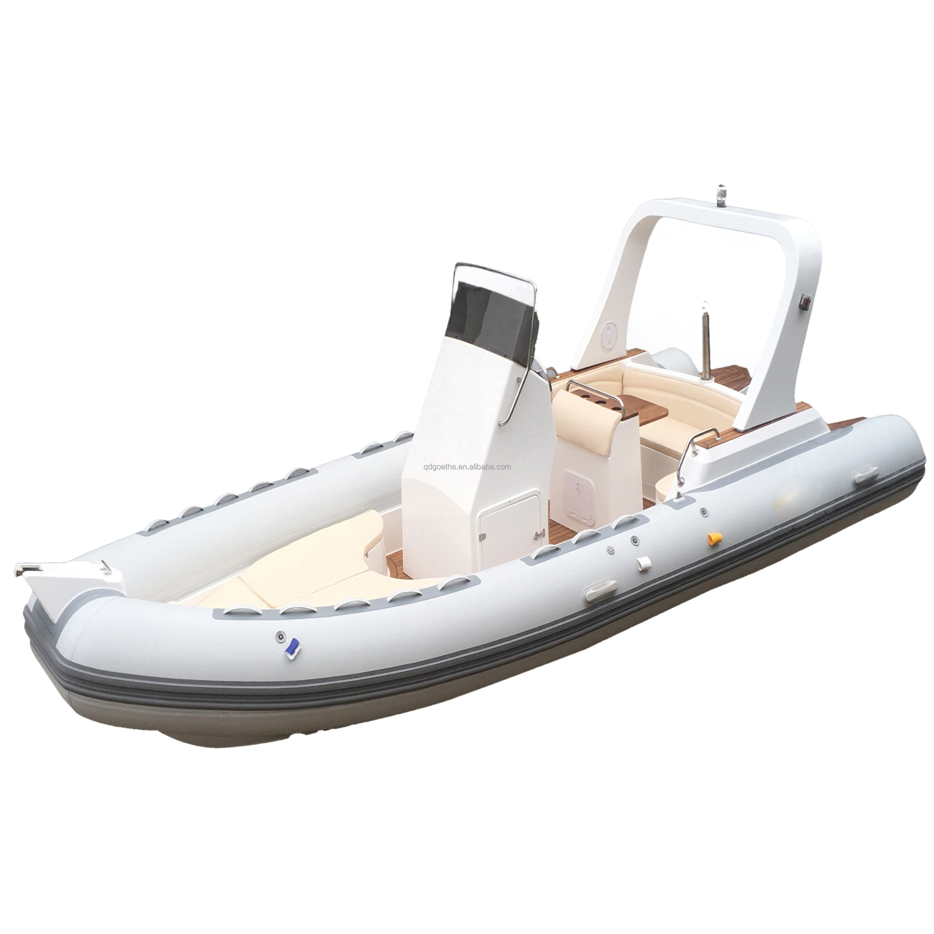 Goboat RIB680B 6.8M 22.5ft Fiberglass Hull Korean PVC Inflatable Boat Luxury Passenger Rubber Boat For Sale RIB680B