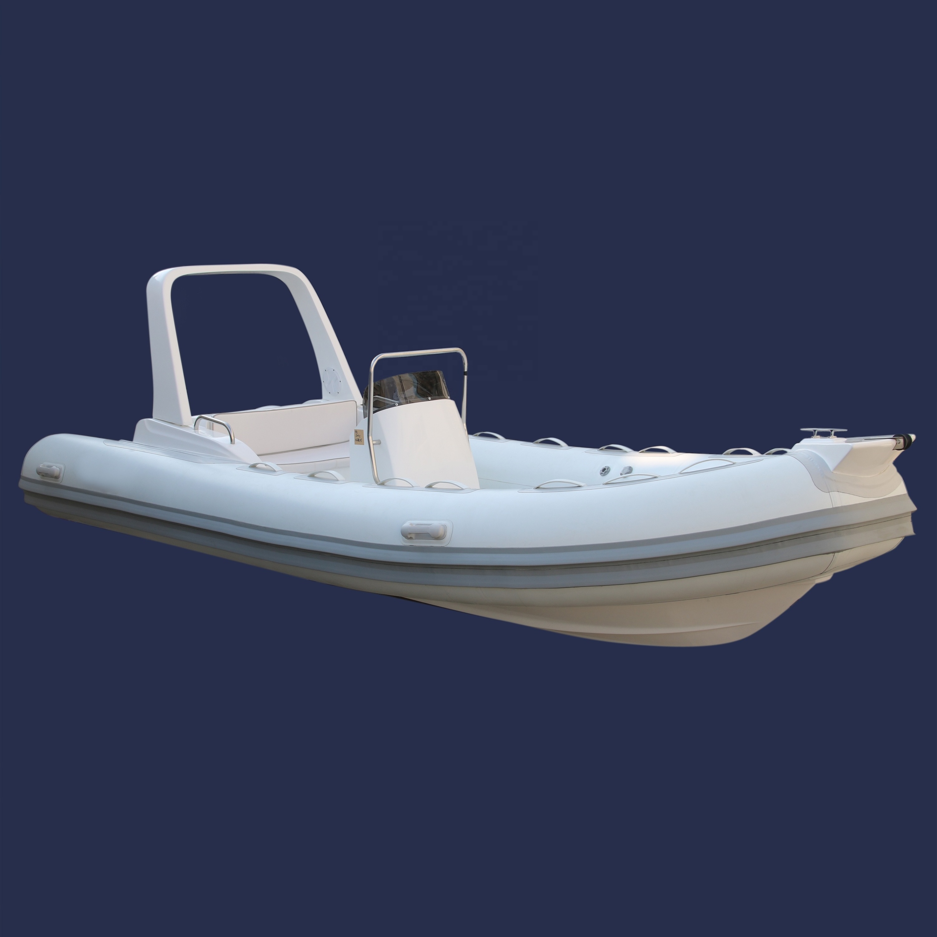 Goboat RIB520 5.2M 17Ft Deep-V Hull Rigid Center Console Speed Inflatable Hypalon Boats Sailing Yacht For Sale RIB520C