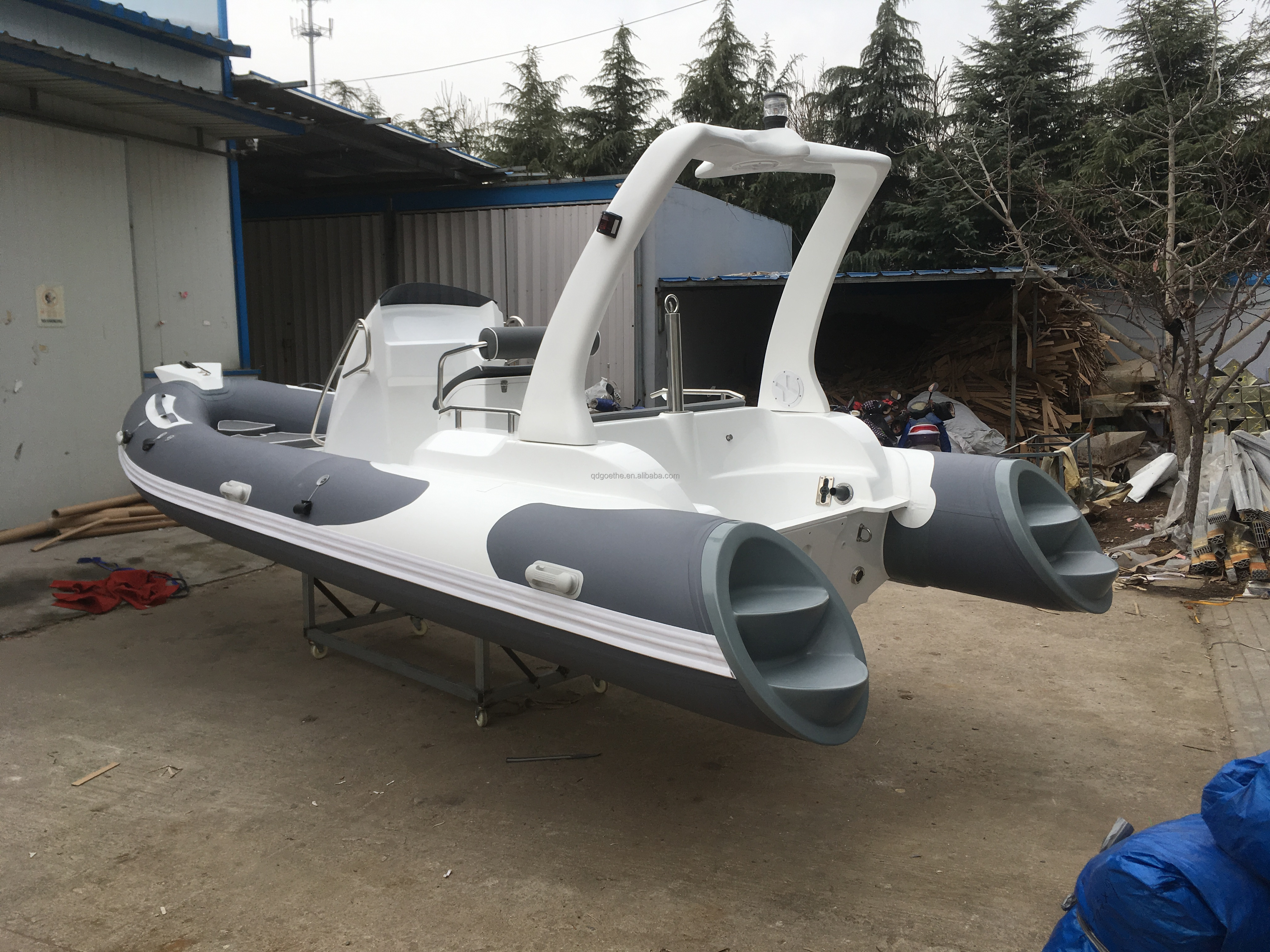 Goboat RIB580 5.8M 19Ft Goethe Factory 5.8m Rib Boat Rubber Inflatable Orca Hypalon Boat With Glass Bottom For Sale RIB580