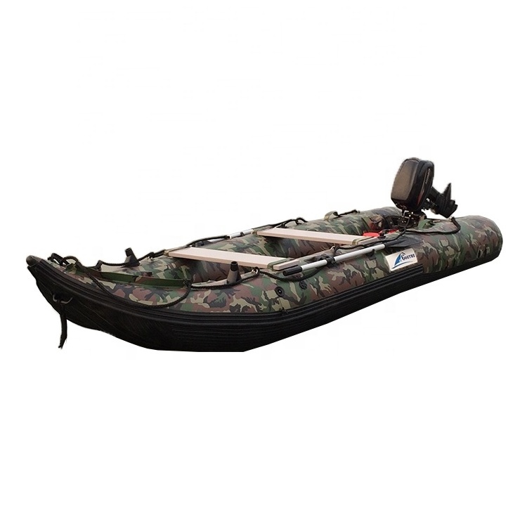 Goethe Goboat GTK410 13.5ft PVC Inflatable Boat Rowing Fishing Kayak With Aluminum Boat Seat