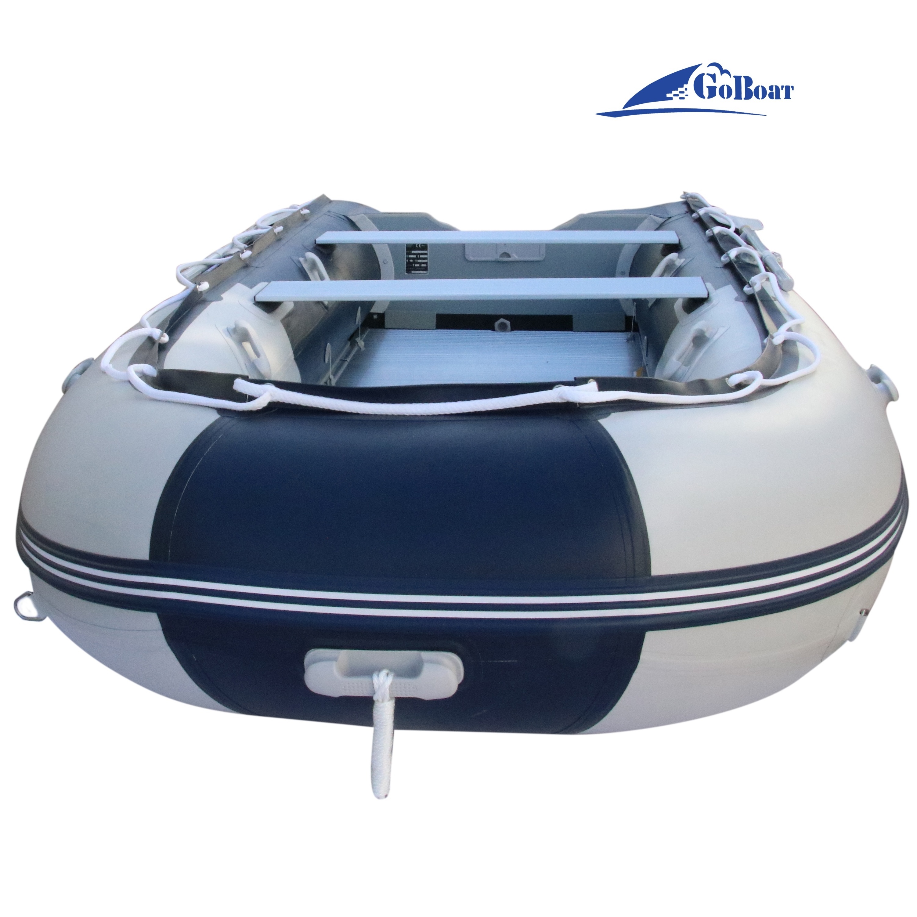 Goethe 14ft GTS430 China Hot Sale Rigid Hull Hypalon Inflatable Fiberglass  Boat With Outboard Motor Kayak