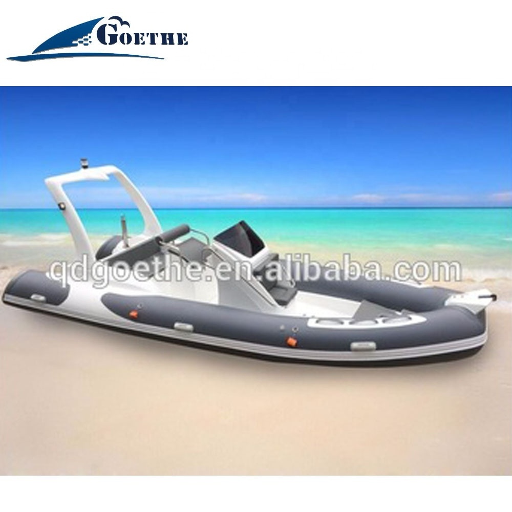 Goboat RIB580 5.8M 19Ft Goethe Factory 5.8m Rib Boat Rubber Inflatable Orca Hypalon Boat With Glass Bottom For Sale RIB580