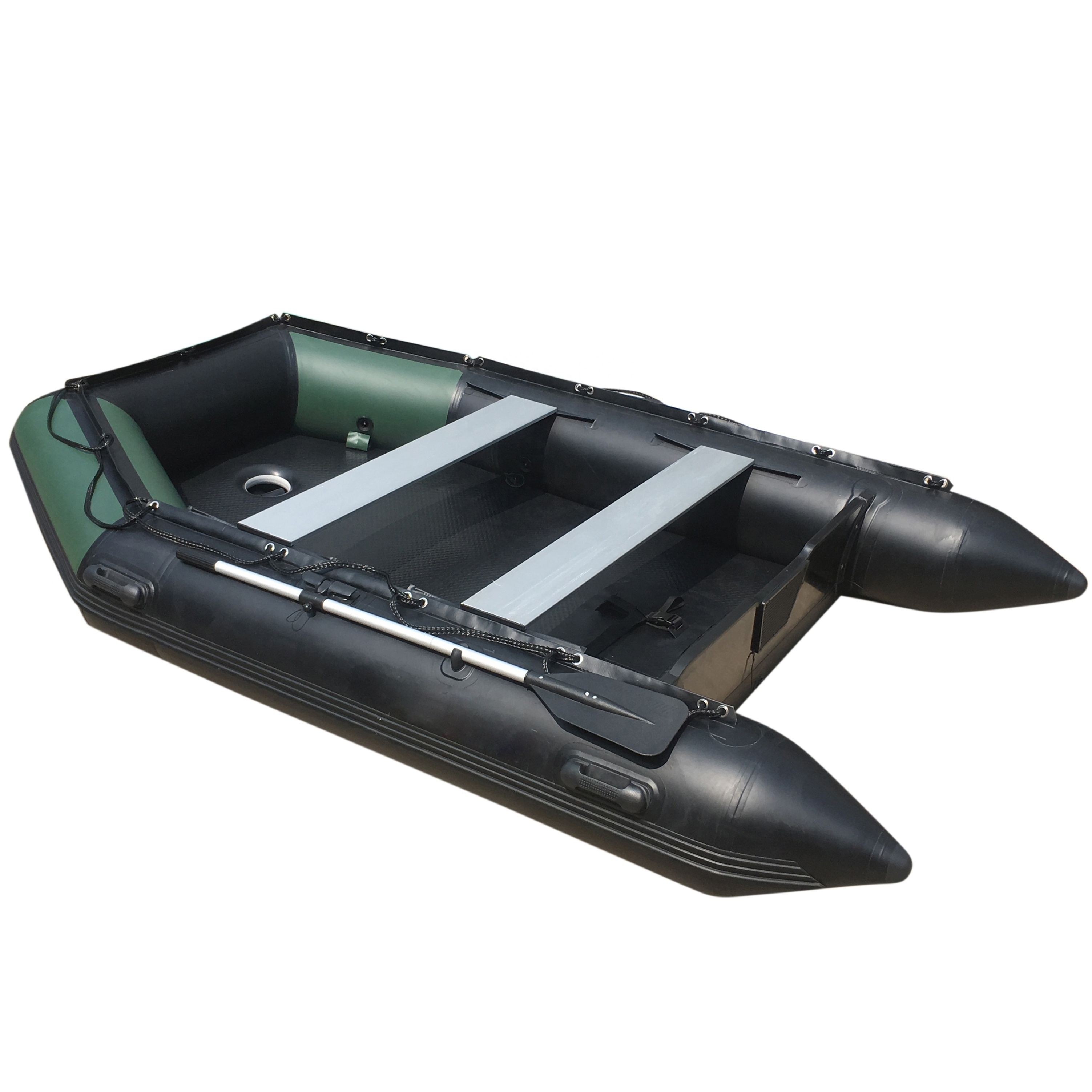 Goethe 10.8ft  GTS330  2022 Small Fishing Boats 3.3m rescuing kayak black+green mixing color with outboard jet ski