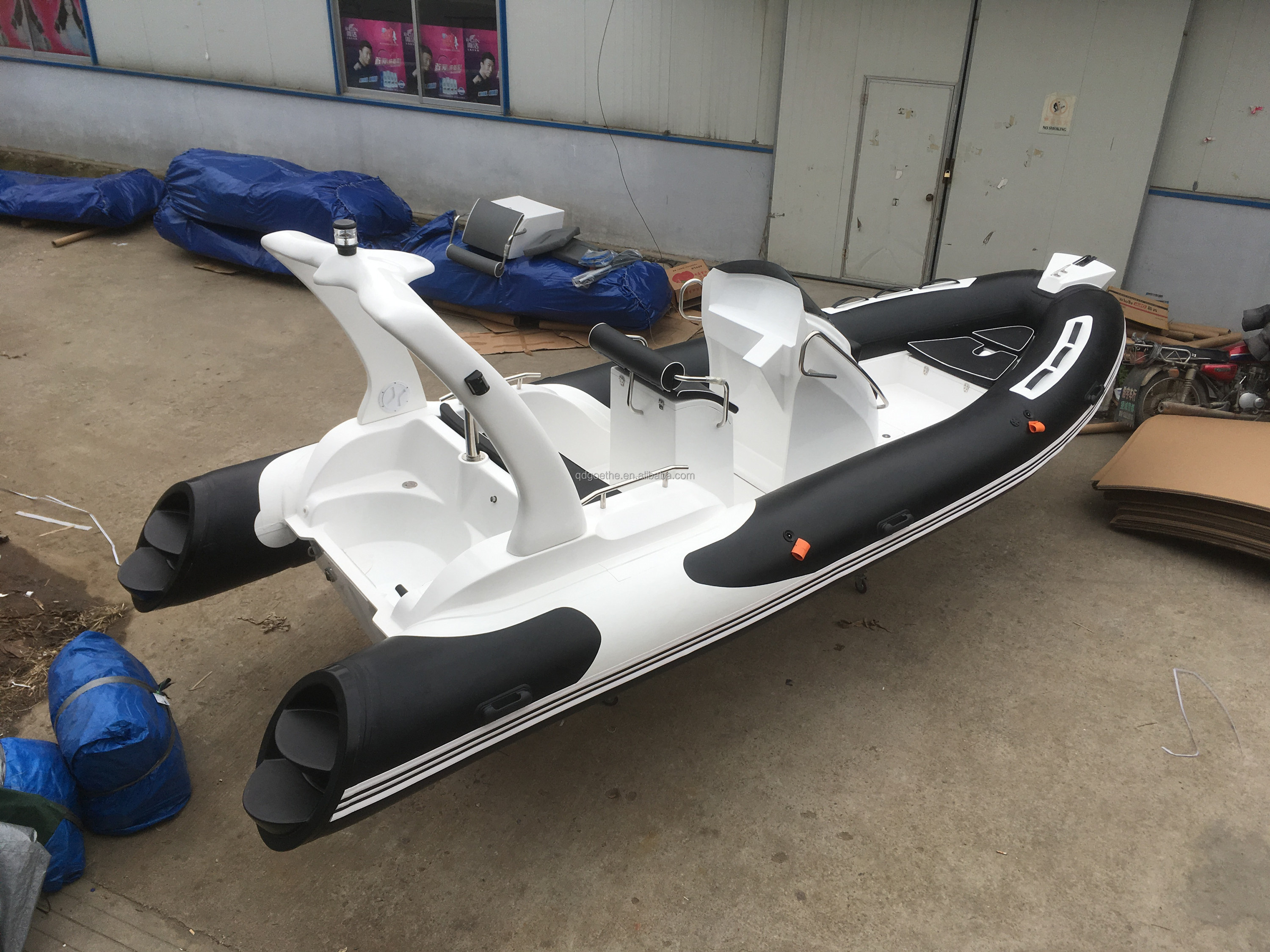 Goboat RIB580 5.8M 19Ft CE 5.8m Outboard Motor Hypalon Material Rigid Inflatable Boat China Rib Boat For Sale RIB580B