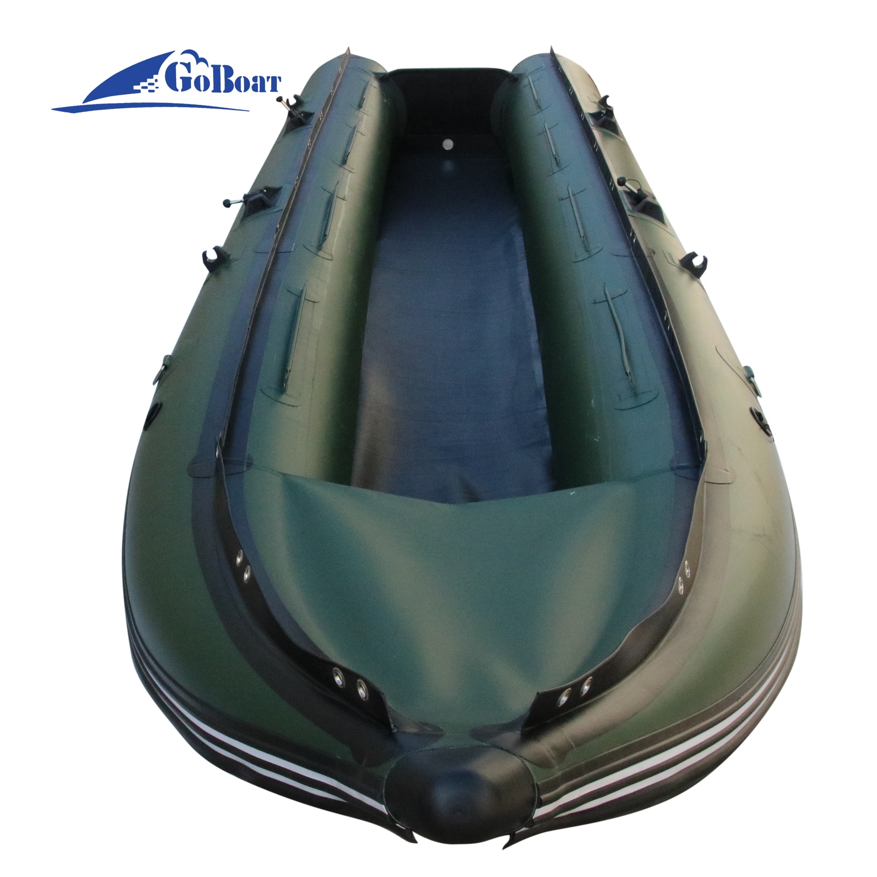 Goethe Goboat GTK420 14ft 3 People Inflatable PVC Kayaks Fishing Surfing Drifting Rowing Boat