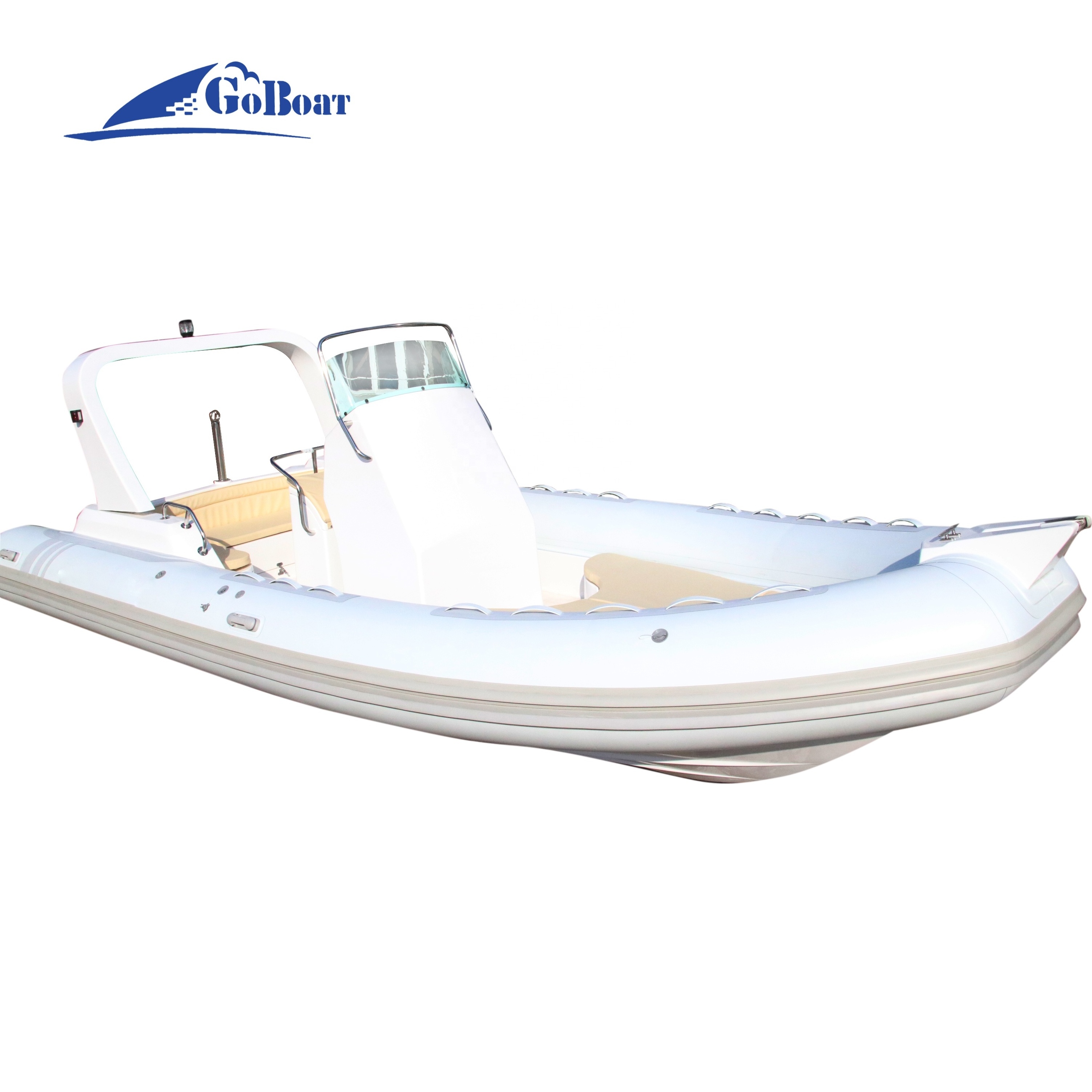 Goboat RIB680 6.8M 22.5FT Inflatable Fishing Rowing Open Dinghy Luxury Diving Passenger Boats For Sale RIB680B