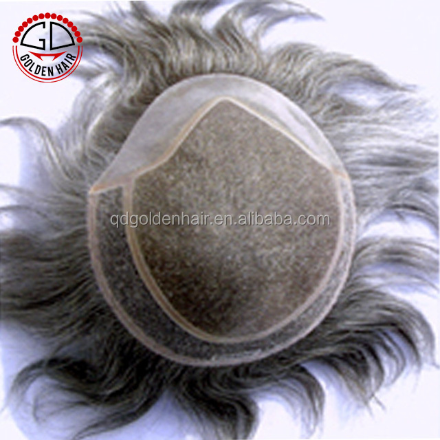 High Quality Indian Virgin Remy Human Hair Toupee Hairpiece For Men