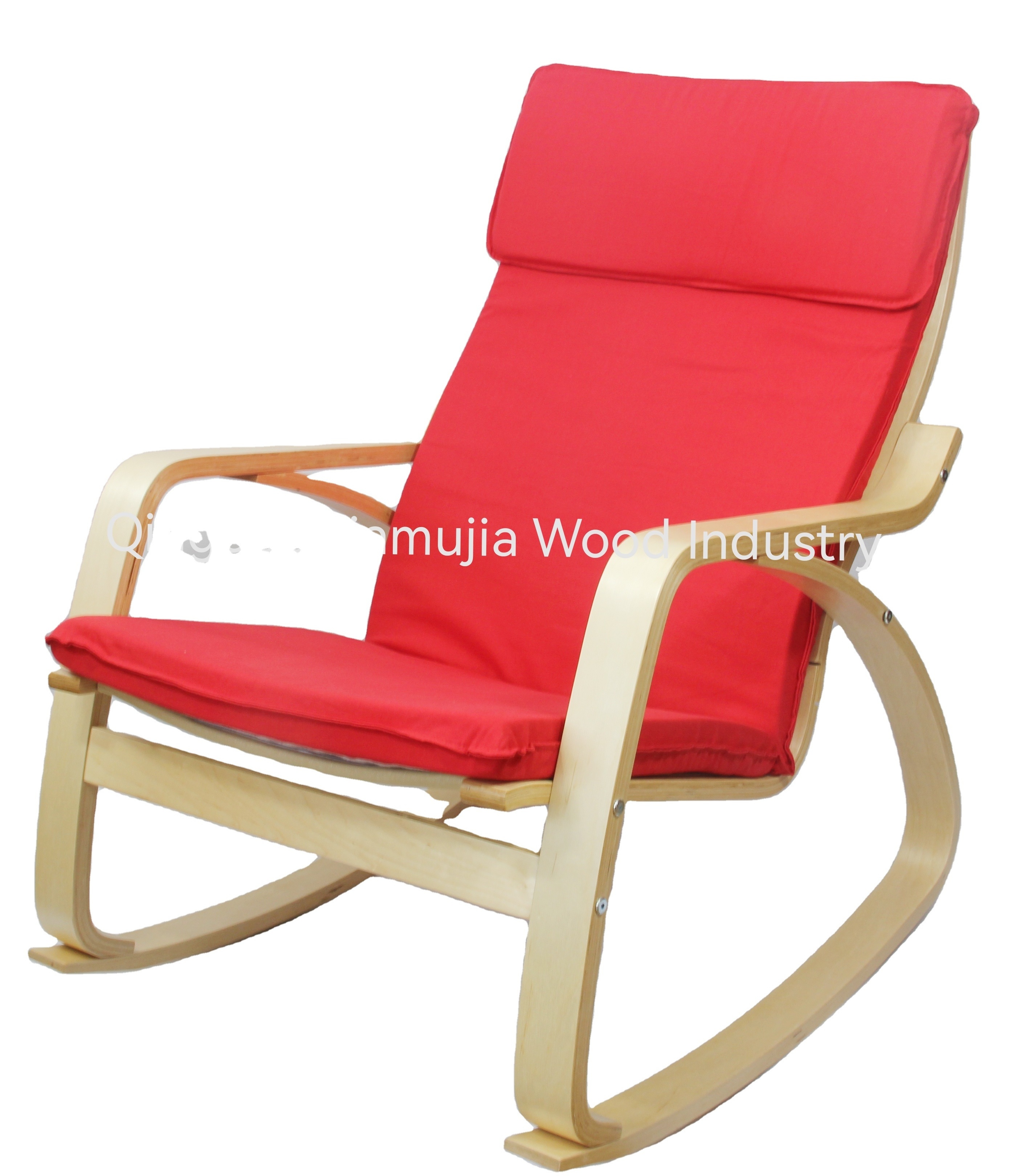 Modern Bentwood Living Room Rocking Chair Leisure Chair with Footrest Wooden Home Adult Nordic Style KD Structure Recliners