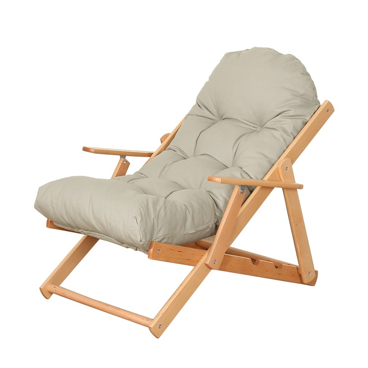 Factory Direct Sale Wood Beach Chair Folding Relax Chair Adult Lounge Chair For Living Room