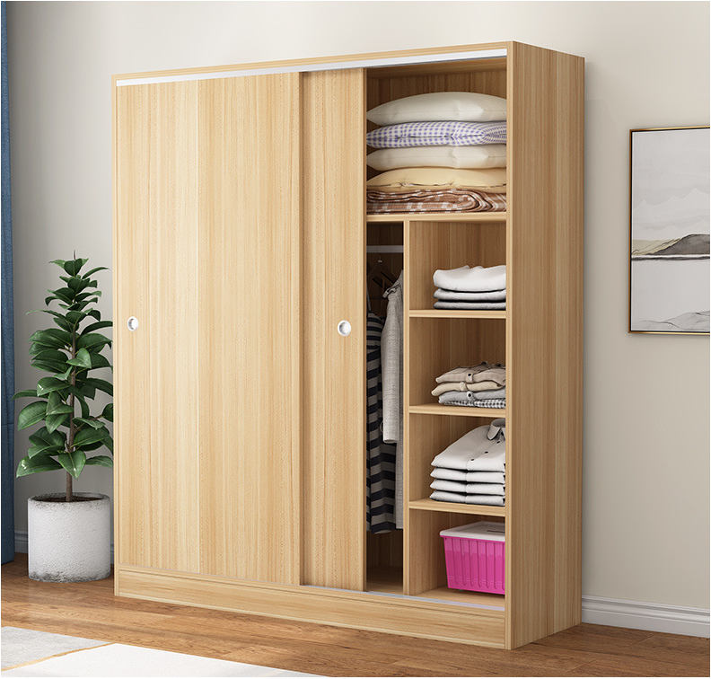 JIAMUJIA chinese manufacturers cheap prices customized color bedroom furniture wood sliding door modern wardrobe