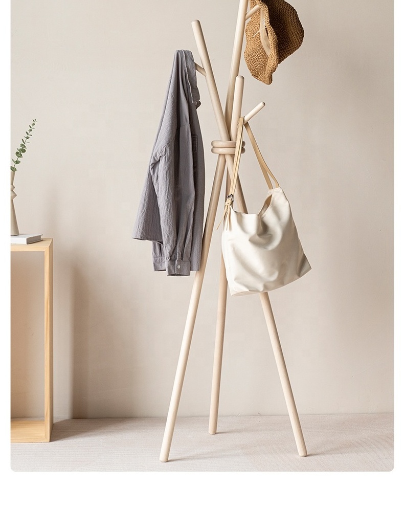 2023  new style coat rack shop display space saving multiple usage cloth hat scarf rack wooden coat stand display racks