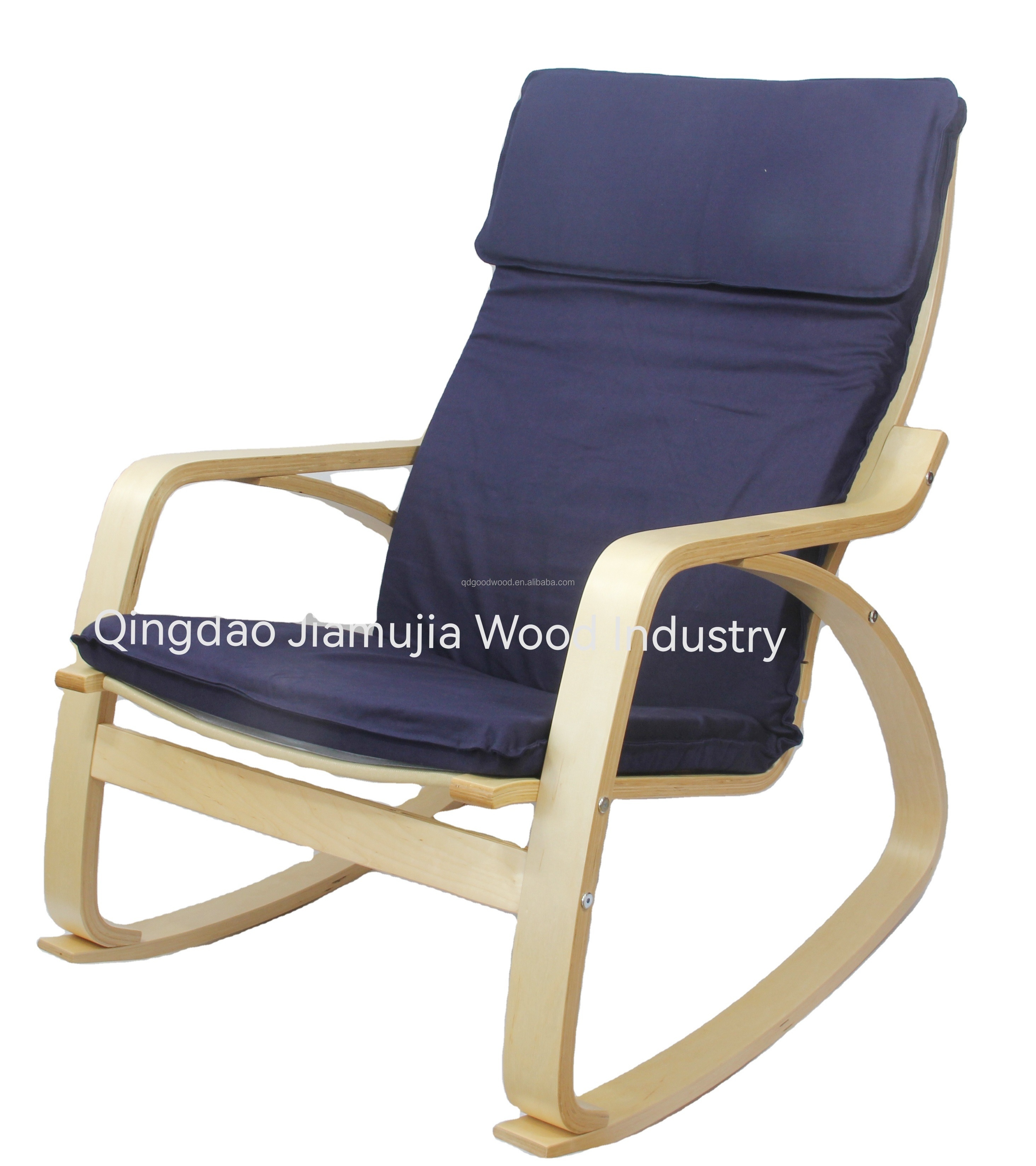 Modern Bentwood Living Room Rocking Chair Leisure Chair with Footrest Wooden Home Adult Nordic Style KD Structure Recliners