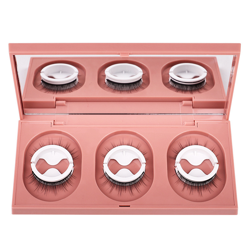 No Glue Self Adhesive Eyelash Vendor Customized Boxes Strip Eye Tresluces Lashes Reusable Self-adhesive Eyelashes